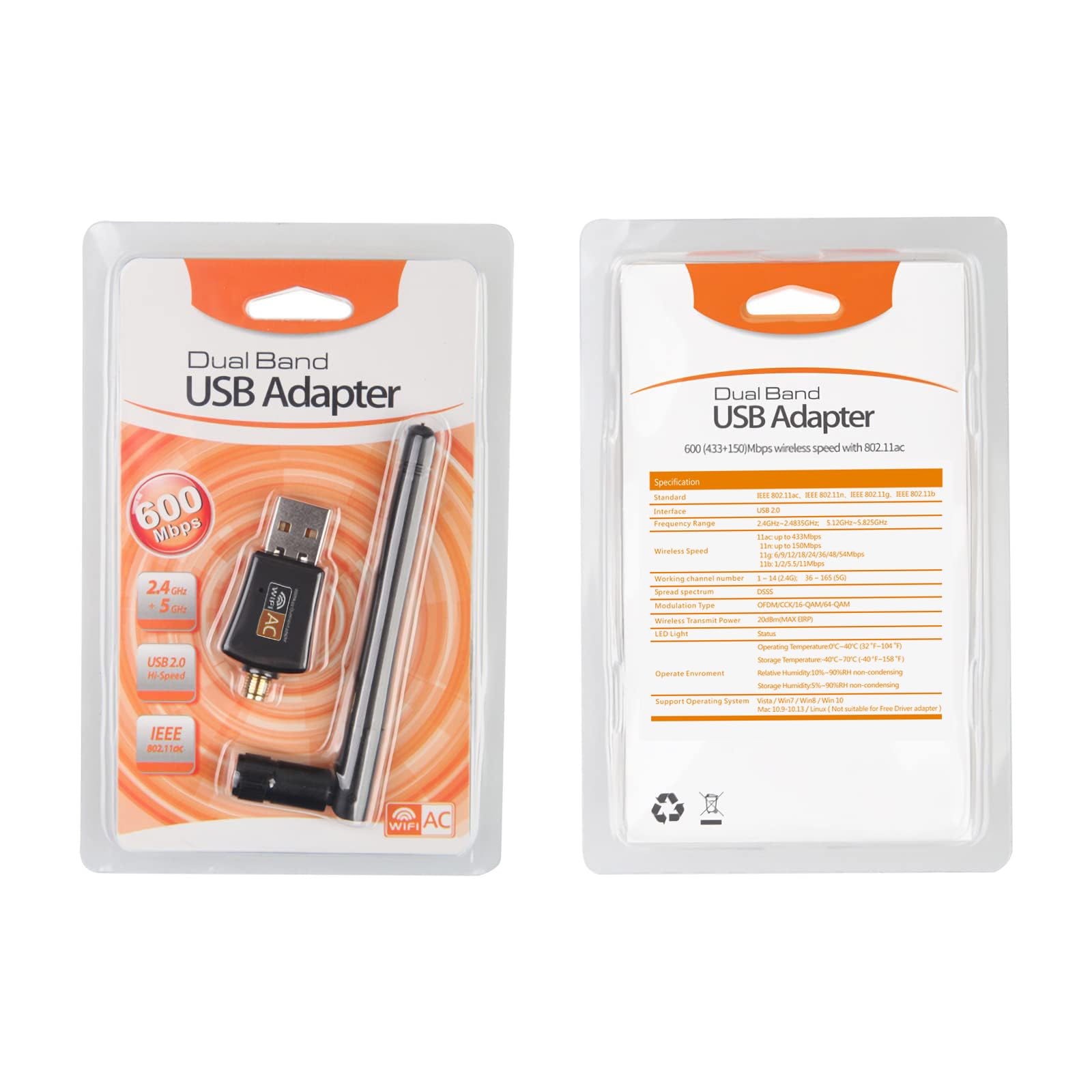 Amazon | 10Gtek 600Mbps 無線 USB Wifi アダプター 無線LAN子機 外部